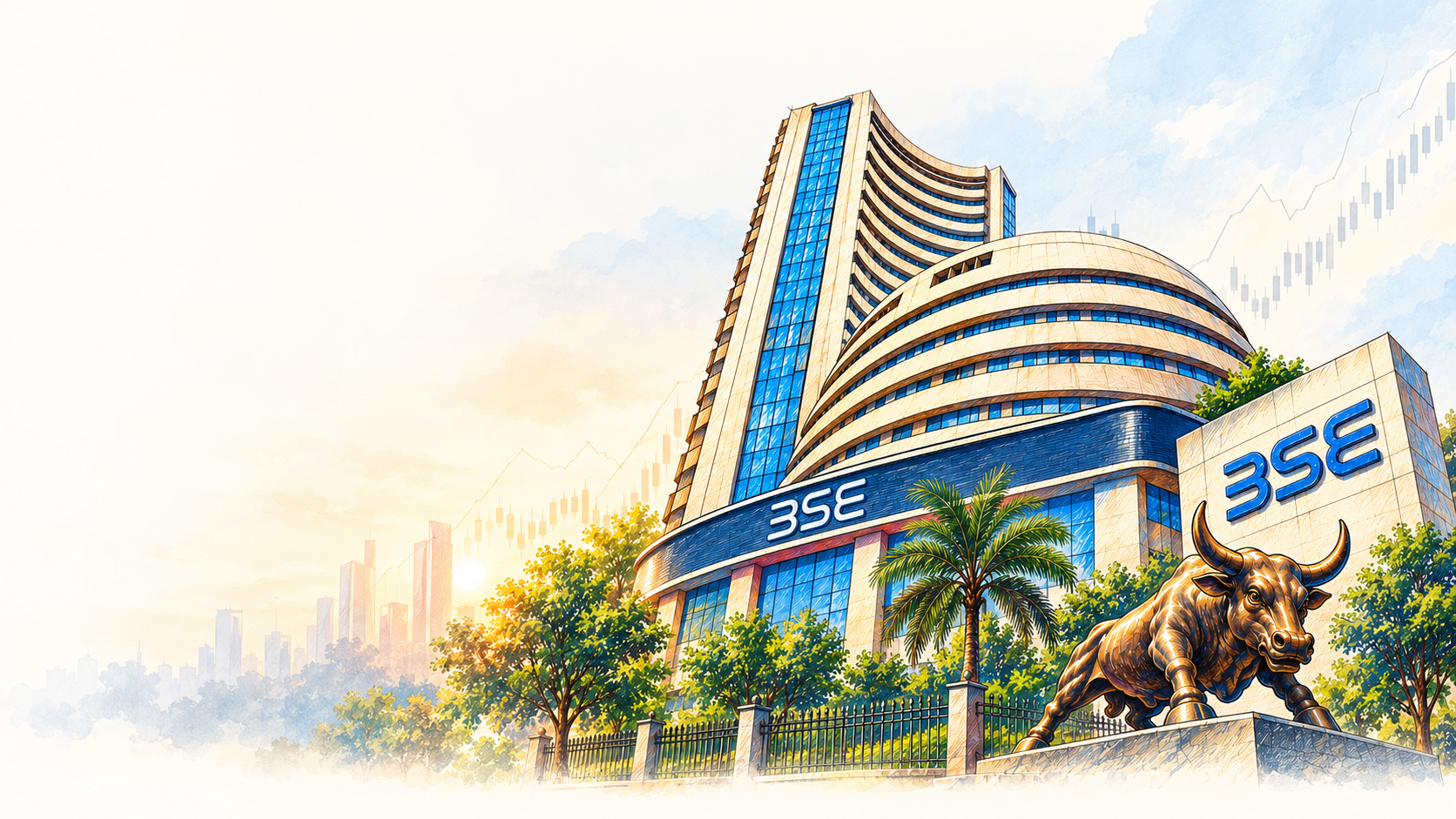 Bombay Stock Exchange at Sunrise